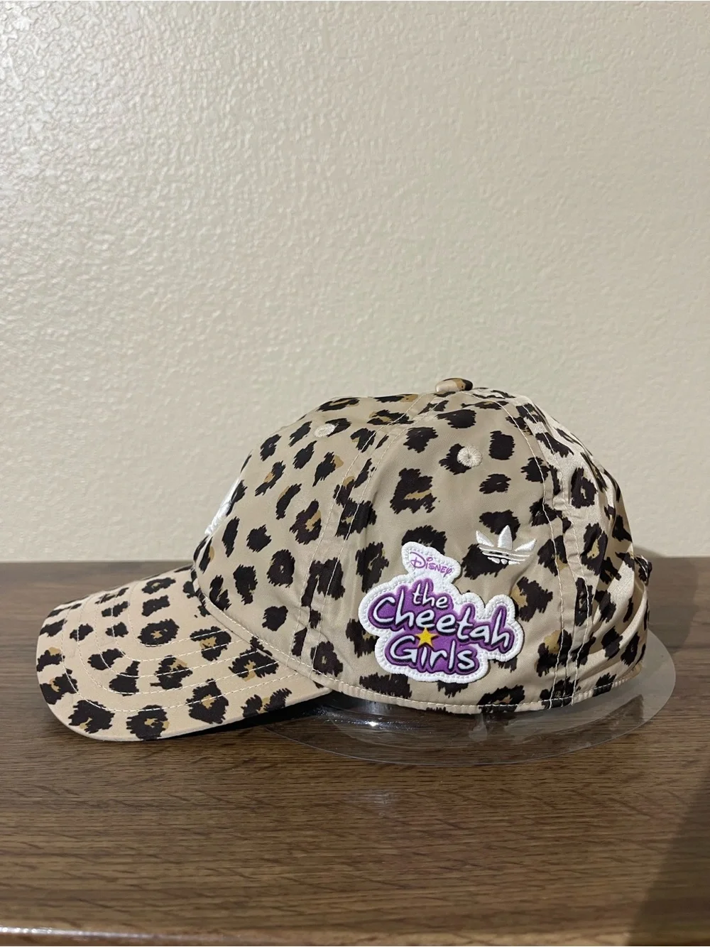 Adidas & Disney  Kids Leopard Print Beige Cap with White Trefoil